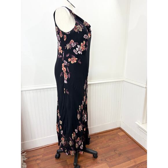 Eva Blue Size 18 Vintage Dress Beaded Maxi REPAIRED Whimsigoth Fairy Grunge - Picture 10 of 16